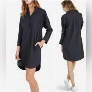 Everlane Dress Artist Smock Black Wool Size Women’s Small (S) with Pockets